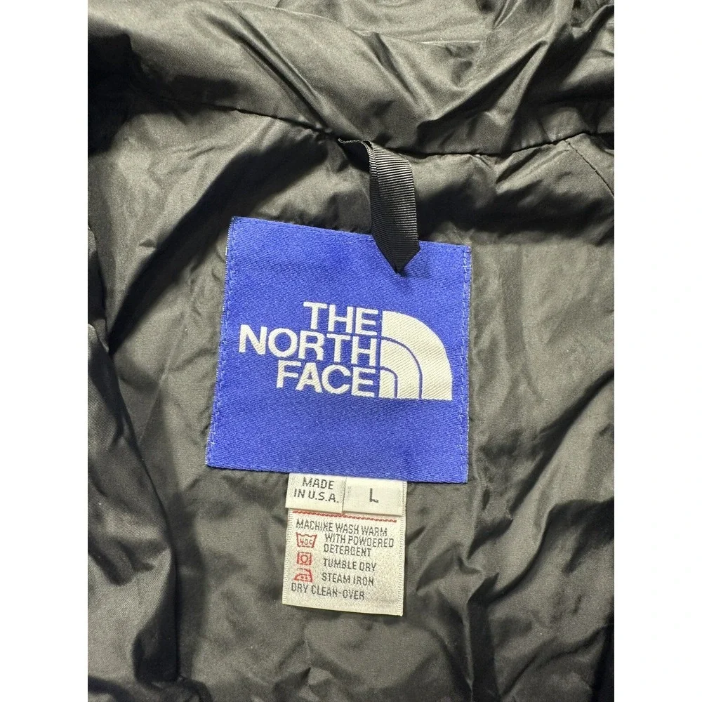 VTG North Face Mens Blue Black Full Zip Windbreaker Jacket Size Large‎